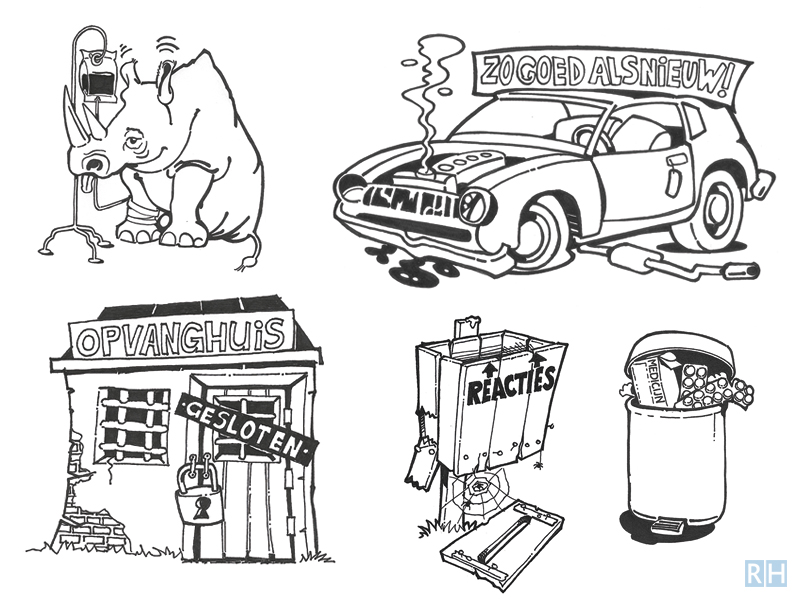 cartoon-illustratie, Hematon patiëntenvereniging